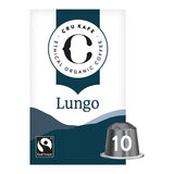 CRU Kafe Organic Fairtrade Lungo coffee pods 10s (British brand)