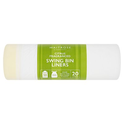 Waitrose swing bin liners citrus 20 pack, imported from the UK