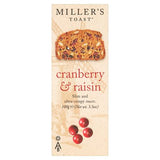 Miller's Toast Cranberry & Raisin 100g, imported from the UK