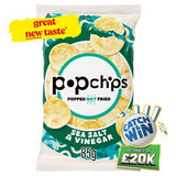 Popchips salt and vinegar crisps 85g - British product