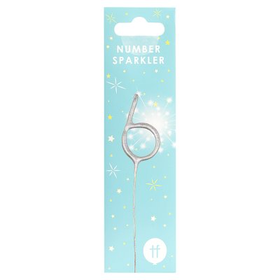 Cake sparklers Table Fun Number 6 (British brand)