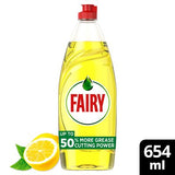 Fairy washing up liquid Lemon 654ml, UK version