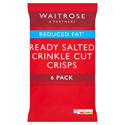 Waitrose LOVE Life ready salted reduced fat crisps, 6x25g, UK version