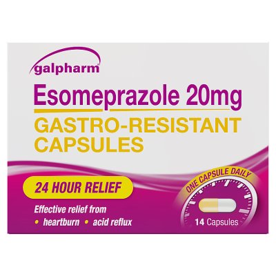 Galpharm esomeprazole 20mg capsules 14s, UK version