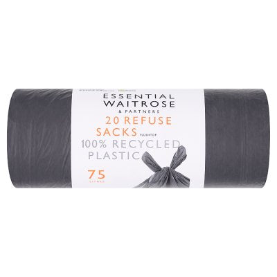 Waitrose refuse sacks flush top 20 pack, UK version