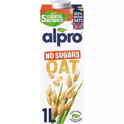 Alpro oat drink no sugar 1 litre, imported from the UK