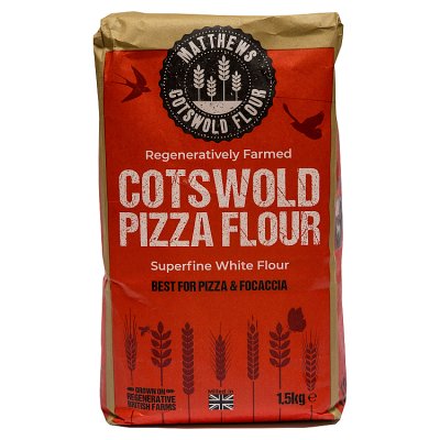 Matthews pizza flour superfine white 1.5kg, imported from the UK
