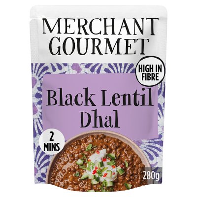 Merchant Gourmet black dhal with coconut cream 280g, imported from the UK