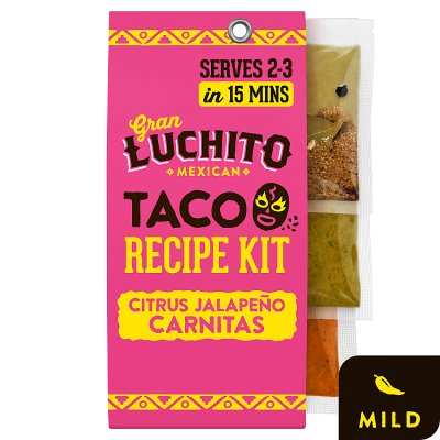 Gran Luchito carnitas taco recipe kit 260g, UK version