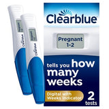 Clearblue pregnancy test with Weeks 2s (British brand)