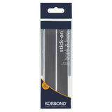 Korbond black stick-on hook and loop tape, imported from the UK