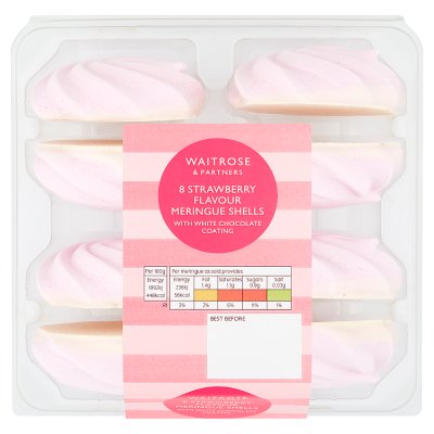 Waitrose strawberry meringue shells 8 pack - British product