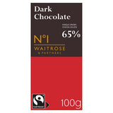 Waitrose No.1 dark chocolate 65% 100g (British brand)