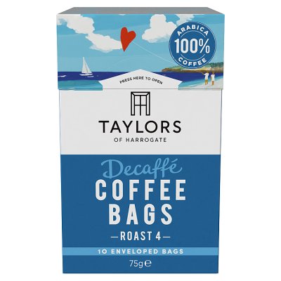 Taylors of Harrogate Decaffé coffee bags 75g (British brand)