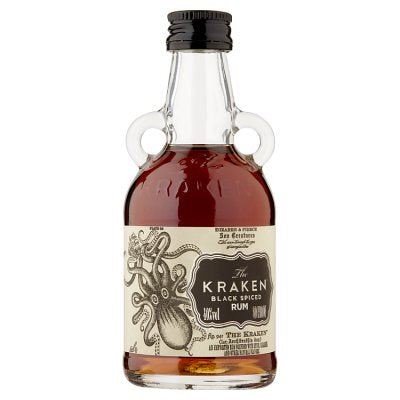 The Kraken black spiced rum 5cl, 40% ABV (British brand)