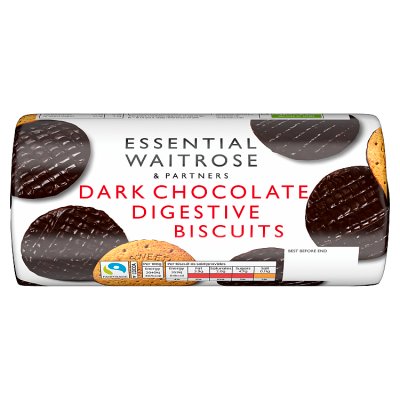 Waitrose dark chocolate digestive biscuits 300g, UK version