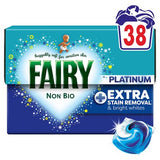 Fairy Platinum Non Bio laundry pods 38 wash (British brand)
