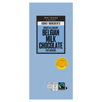 Cooks' Ingredients Belgian milk chocolate 180g - British product