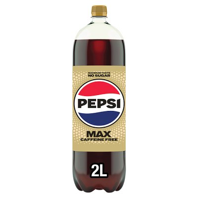 Pepsi Max No Caffeine cola 2 litre, imported from the UK