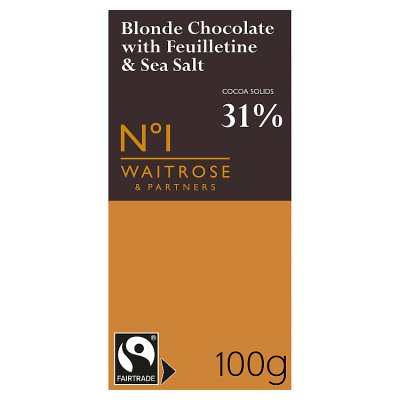 No.1 blonde chocolate with feuilletine and sea salt 100g, UK version