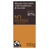 No.1 blonde chocolate with feuilletine and sea salt 100g, UK version