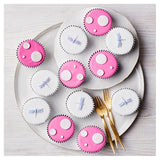 Cupcakes with toadstool and dragonfly decorations, 12 pack, imported from the UK