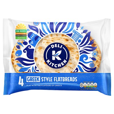 Deli Kitchen Greek Style Flatbreads 4 pack, UK version