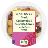 Waitrose Conservolia Kalamata olives feta 145g, imported from the UK