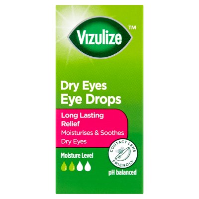 Vizulize Dry Eyes Drops 10ml bottle - British product