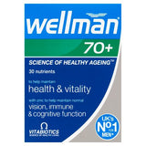 Wellman 70+ multivitamin tablets 30s supplement, UK version