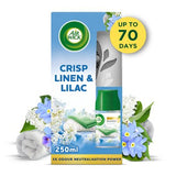 Air Wick Freshmatic Kit Crisp Linen and Lilac, imported from the UK
