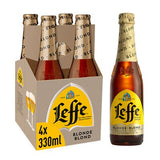 Leffe Blonde Belgian beer 4x330ml bottles - British product