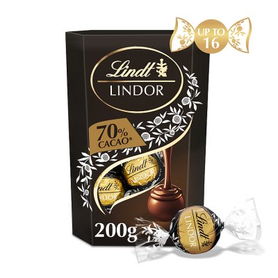 Lindt Lindor extra dark chocolate truffles 200g, imported from the UK
