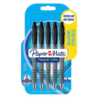 Paper Mate black ballpoint pens pack of 5 - British product