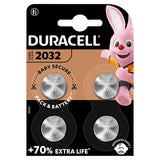 Duracell CR2032 lithium coin batteries 4-pack, UK version