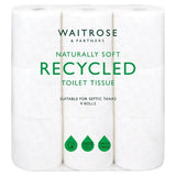 Waitrose recycled white toilet tissue 9x240 sheets, imported from the UK
