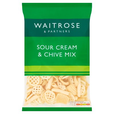 Waitrose sour cream and chive snack mix 150g, UK version