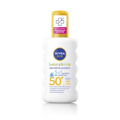 NIVEA SUN Kids Sensitive Sun Spray SPF50+ 200ml, UK version