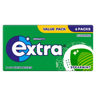 Wrigleys Extra Spearmint sugarfree chewing gum 5x14g - British product