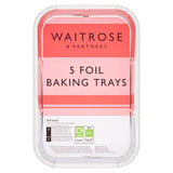 Waitrose foil baking trays 18cm x 11cm, pack of 5 (British brand)