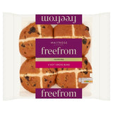 Waitrose Free From hot cross buns 260g, imported from the UK