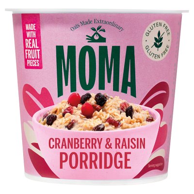 MOMA porridge pot cranberry raisin 70g - British product