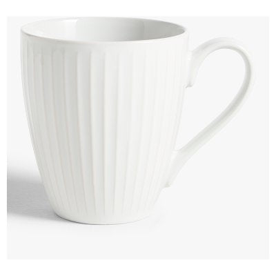 ANYDAY white rib stoneware mug, imported from the UK