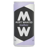 Most Wanted Malbec red wine in a can 18.7cl (British brand)