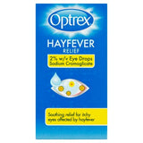 Optrex hayfever relief eye drops 10ml bottle, UK version
