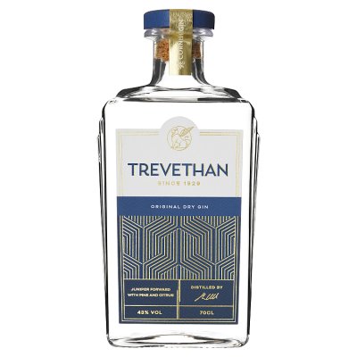 Trevethan Cornish Dry Gin 70cl, imported from the UK