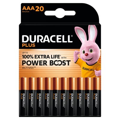 Duracell Plus Power Boost Active AAA batteries 20 pack, UK version