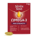 Seven Seas Omega 3 Max Strength fish oil supplement 30 capsules, UK version