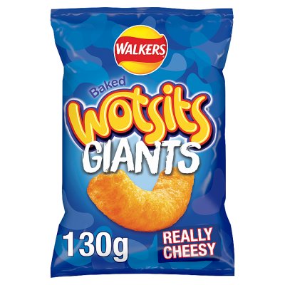 Walkers Wotsits Giants Really Cheesy crisps 130g (British brand)