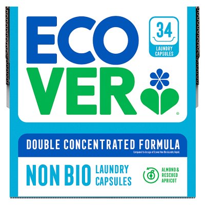 Ecover Non Bio laundry capsules 34 wash, imported from the UK